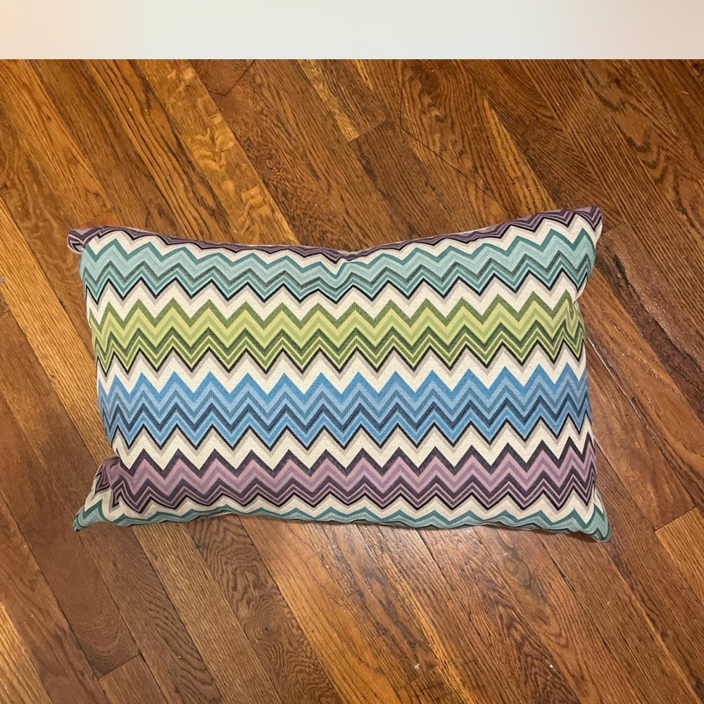 Multi color pillow chevron